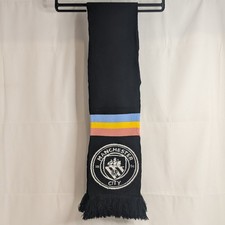 Manchester City FC scarf 1.5M Black Football Official Merchandise Licensed VGC