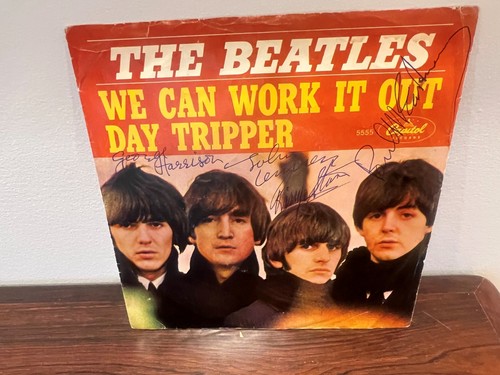 Beatles signed can - 45, work