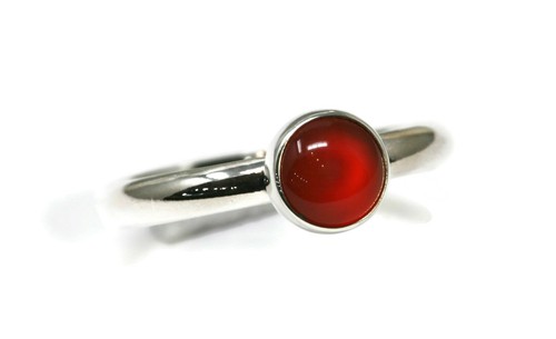 6mm carnelian ring 935 - carnelian,