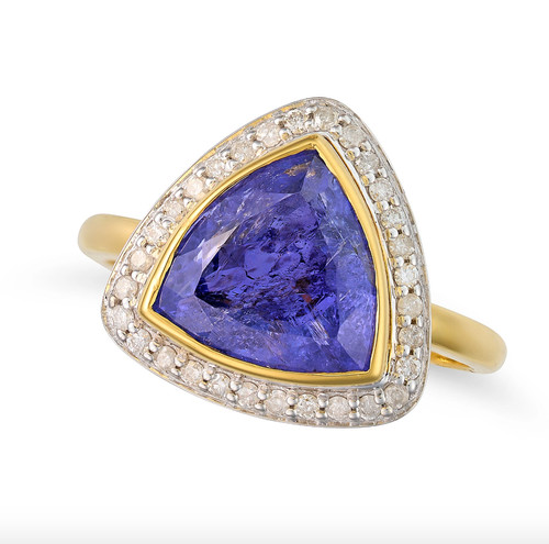 41ct trillion cut tanzanite - trillion,