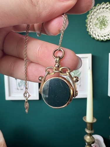 Antique 9ct gold - gold, spinner