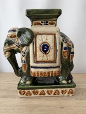 Vintage majolica elephant - majolica,