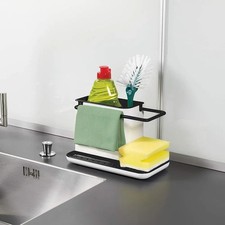 Kitchen Sink Caddy Sponge Holder Organiser Rack Dishcloth Storage Drain Basket
