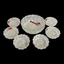 BLEIKRISTALL LEAD CRYSTAL CUT GLASS TRIFLE DISH 6 SERVING BOWLS WEST GERMANY