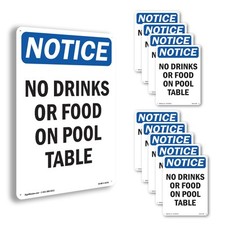No Drinks Or Food On Pool