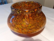Monart Glass Bowl. Orange
