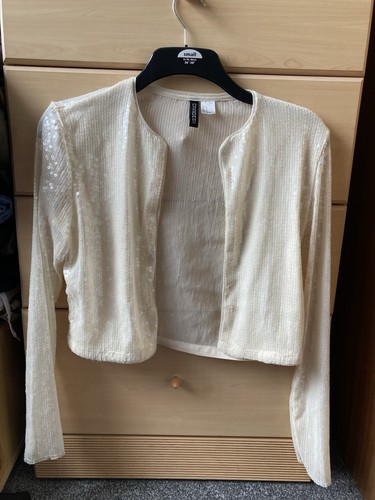 Divided sequin cream - m,