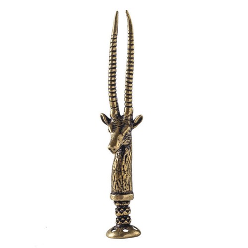 Brass deer tobacco pipe - tobacco,