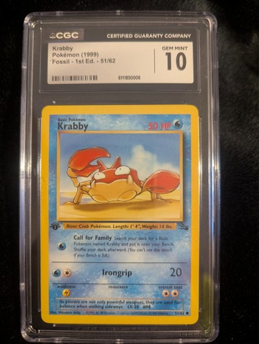 Cgc gem mint pokemon 1999 - cgc,