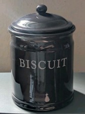 David Mason Design Biscuit Barrel Vintage Black