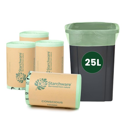 25l biodegradable caddy bin - biodegradable,