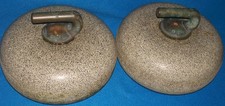 ANTIQUE PAIR CURLING STONES