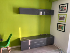 IKEA BESTÅ BURS TV and Wall Units - Grey Gloss 