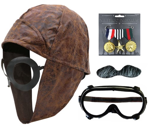 Aviator costume set pilot hat - aviator,
