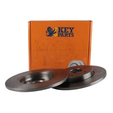 2x Brake Discs Solid For