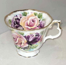 rare ROYAL Albert Amethyst Summer Bounty Series CUP Bone China ENGLAND