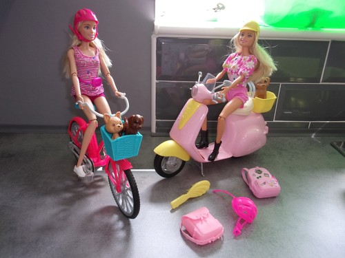 Barbie dolls with bike - barbie,