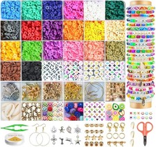 Clay Beads Bracelet Making Kit 5600 PCS 20 Colors DIY Jewelry Craft Necklace Set