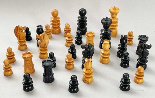 Antique chess set box st - set, +