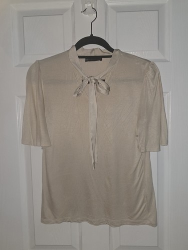 Butterfly sleeve pussy bow - m&s,