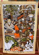 Vtg Kitchen Tea Towel Welsh