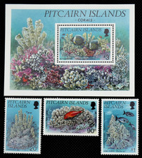 PITCAIRN ISLANDS - 1994 - Corals Fish - Marine Life - SG 454/6 MS457 - MNH