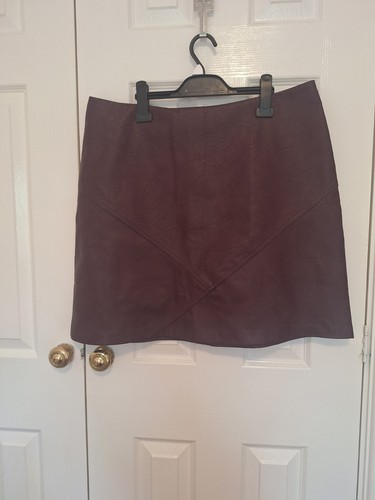 Burgundy faux leather mini - faux,