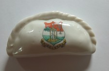 Rare Antique Cornish Pasty Crested Ware Coat of Arms  Middleton