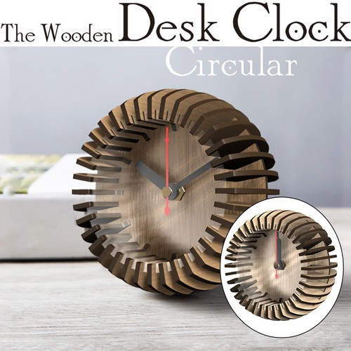 Wooden clock puzzle diy - wooden,