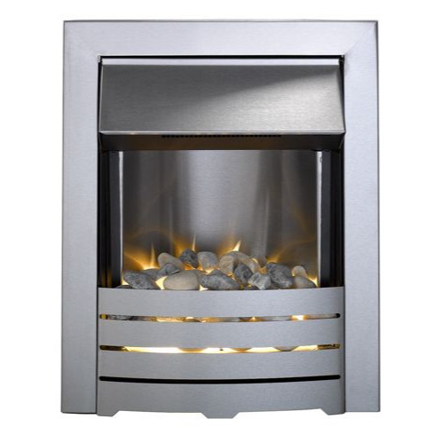Silver electric fire - silver,