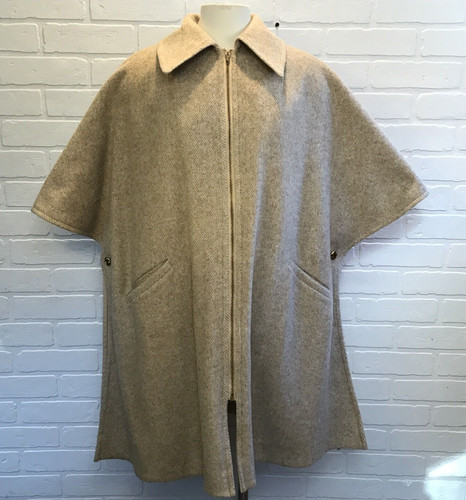 Reversible poncho coat wool - poncho,