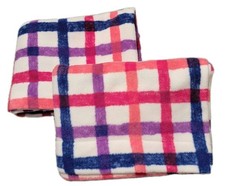 Set of 2 White, Red, Purple