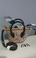 Zara Embellished Straw Bag