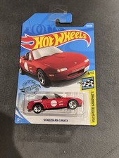 1/64 '91 Mazda MX-5 Miata Red Hot Wheels HW Speed Graphics Diecast Car