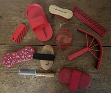 Horse Grooming Kit 10 Pcs Red Pony Gift Accessories Unused Stocking Filler Child