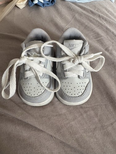 Grey white nike dunks infant - &,