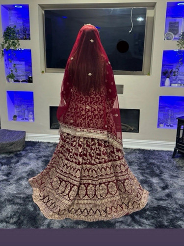 Women red embroidered net - women’s,