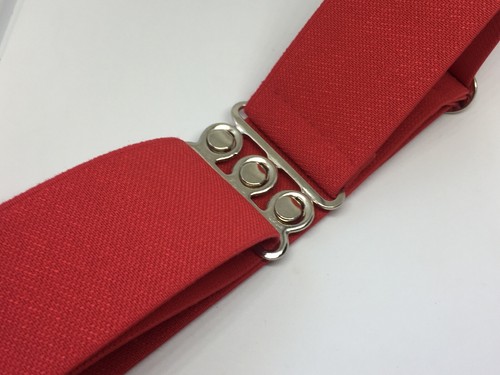 Elasticated elastic belt - belt, red