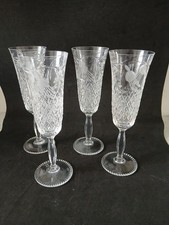 Set Of 4 Cut Crystal Glass