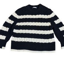 Zara Cable Knit Striped Jumper