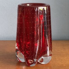 Vintage Whitefriars Glass Ruby