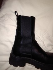 black leather platform boots vagabond size 37 / UK size 4