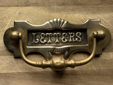 Vintage Art Deco Brass Door Knocker Letter Box