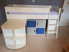 STOMPA Child's bunk bed with desk, storage cupboard and chest of drawers 