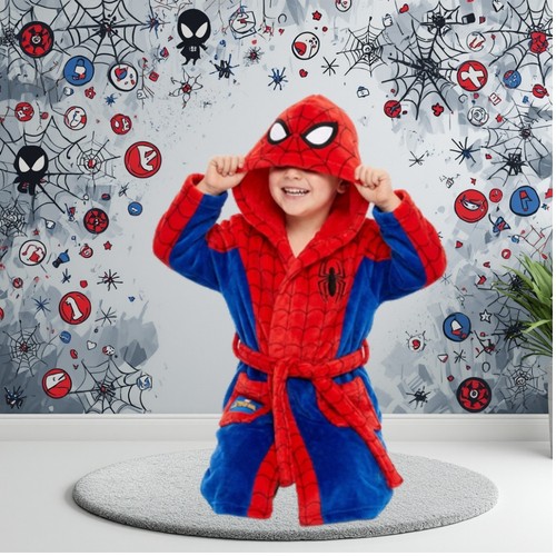 Spiderman dressing gown kids - gown,