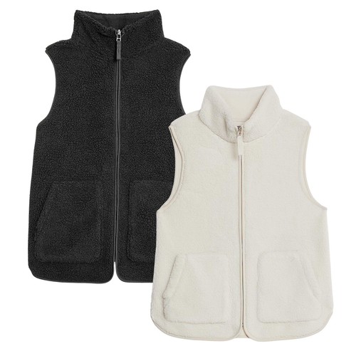 Borg fleece funnel neck - m&s,