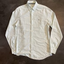 Tommy Hilfiger Men’s Shirt New York Fit Light Green Button Up Long Sleeve Small