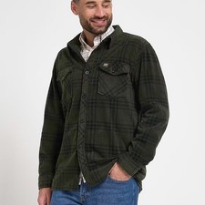 Jack Pyke Polar Fleece Shirt Shacket Green Check Mens Hunting Shooting Country