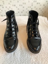 Ladies Office London Patent Leather Low Heel Ankle Boots Size 7