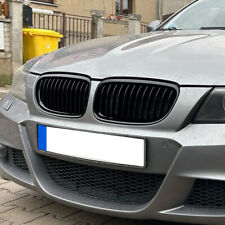 Pair For BMW 3 Series E90 E91 Front Kidney Grill Grilles Gloss Black 2009-12 LCI